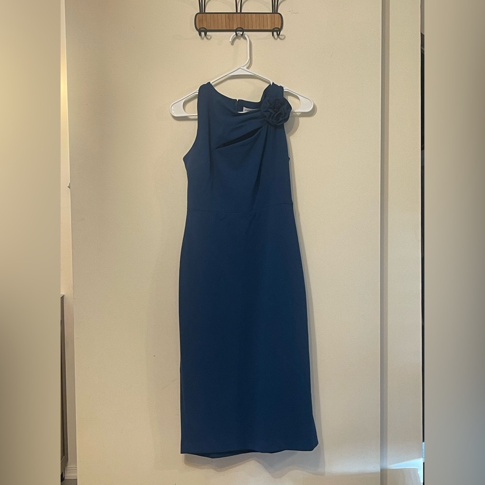 Calvin Klein Midi Flower Accent Dress